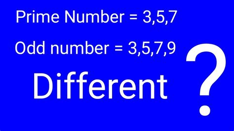 prime and odd numbers